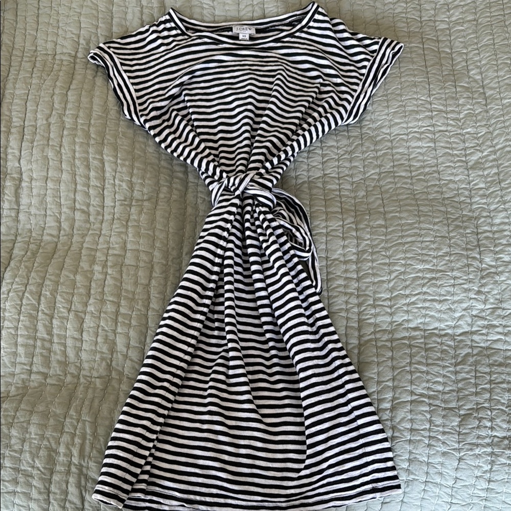 J. Crew Black and White Dolman Sleeve Mini Sundress